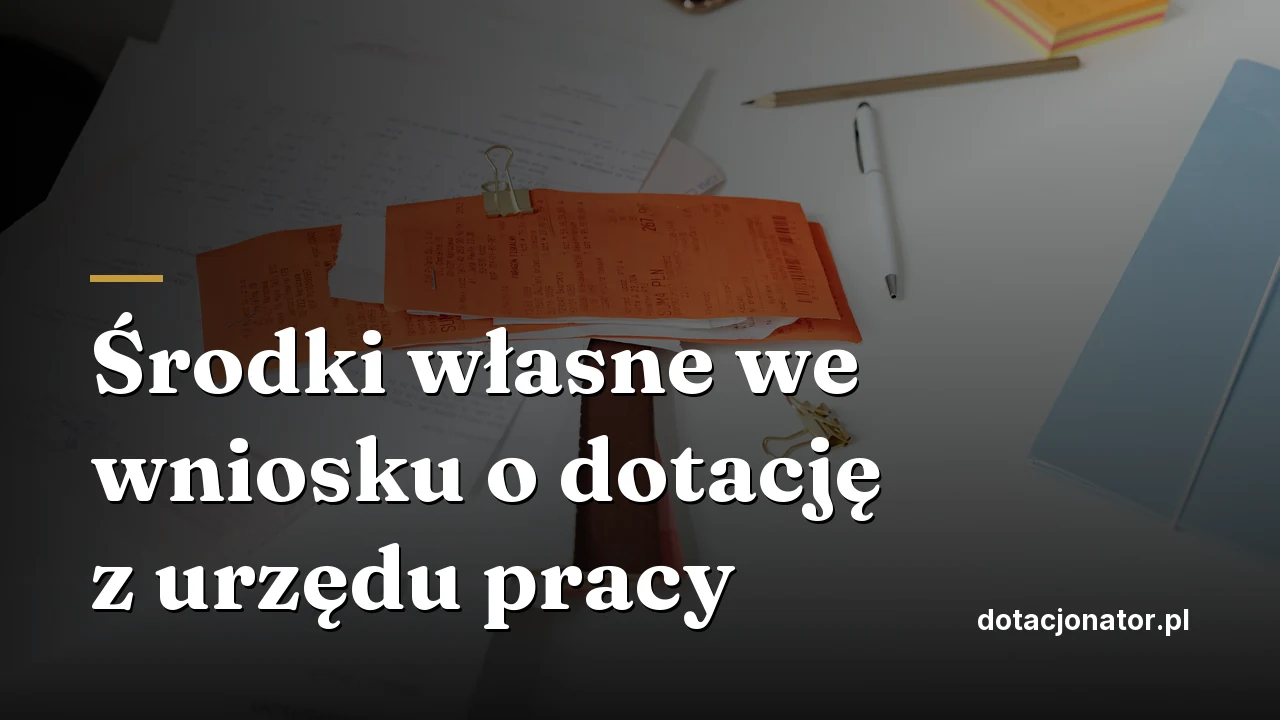 Środki własne we wniosku o dotację z urzędu pracy: ile i co wpisać